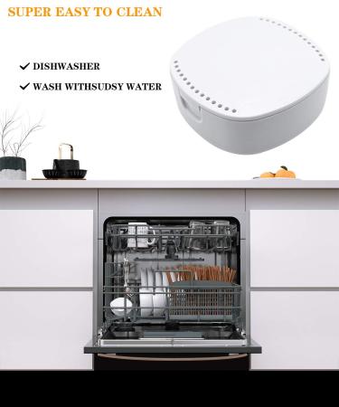 Retainer Case with Mirror & Ventilation Holes | Light, Easy to Carry | Multipurpose for Night Guards, Aligner Trays, Mouth Guards, Dentures | White - Buy Online on GoSupps.com