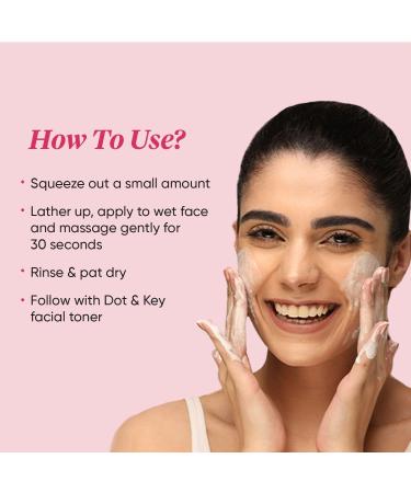 Dots Key Watermelon Super Glow Gel Face Wash | Oil Free Removes Dirt & Excess Oil | Glowing Skin for Combination & Oily Skin | 100ml | For Men & Women - Buy Online on GoSupps.com