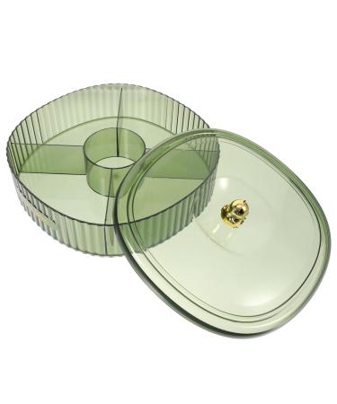 Zerodeko Nut Trays European Serving Candy Layer Snack Organizer Dried Household Style Platter with Plate Container Nut 22X9.5CM Green