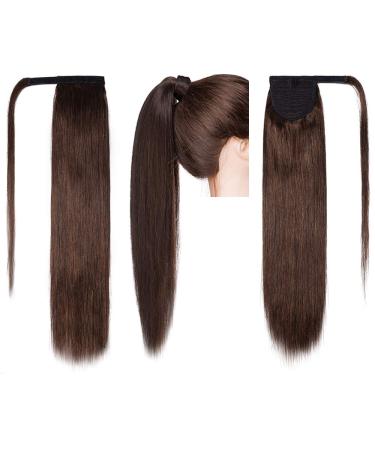 SEGO 18 Clip-In Ponytail Hairpiece & Braid Extensions - Real Remy Hair Medium Brown 90g - Buy Online on GoSupps.com