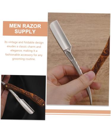 WOONEKY Stainless Steel Blade Holder - Versatile Razor for Hairdressers & Barbers | Foldable Beard & Eyebrow Razor for Men - Buy Online on GoSupps.com