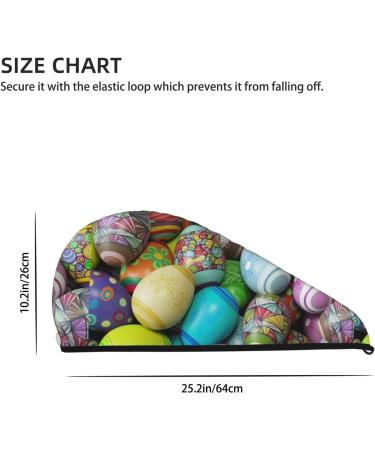 Quick-Dry Hair Towel Wrap | Button Towel Turban for Effortless Hair Drying - Easter Egg1 - Buy Online on GoSupps.com