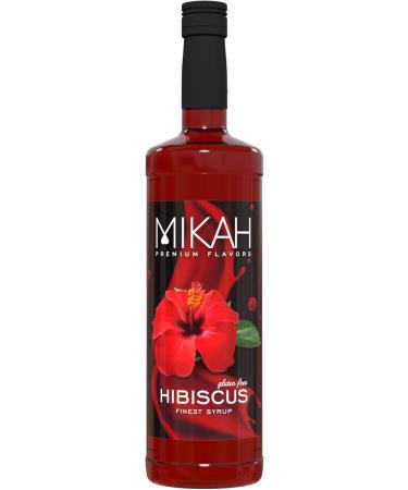Mikah - Premium Flavors - Hibiscus (Hibiscus) x2 | Syrup for drinks and desserts | Professional use | 2 bottles of 1 liter (2x1000ml) - Buy Online on GoSupps.com