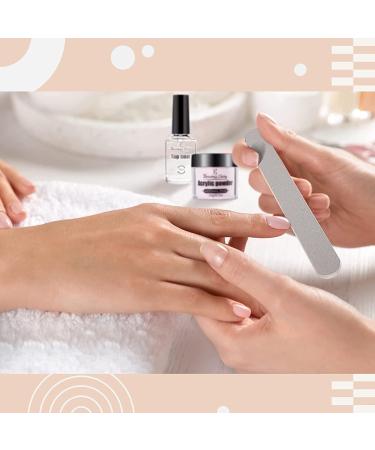 Acrylic Powder and Liquid Set - Eleanore's Diary Professional Nail Extension Kit with Monomer, Base Coat, Top Coat, Nail Brush, Forms, File, 3 Colors Powder - Gift for Women - Buy Online on GoSupps.com