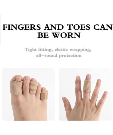 Elastic Toe Tubes Sleeves 5 Pack with Silicone Gel Lining - Cuttable Toe Sleeve Protectors for Bunion, Hammer Toe, Callus, Corn, Blister - 0.8 x 6 Inch - Buy Online on GoSupps.com