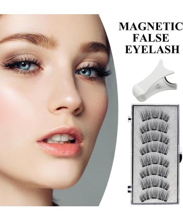 Horuili Magnetic False Eyelashes Magnetic False Eyelashes with Applicator Double Magnetic False Eyelashes 3D Magnetic False Eyelashes Reusable No Eyeliner Waterproof - Buy Online on GoSupps.com
