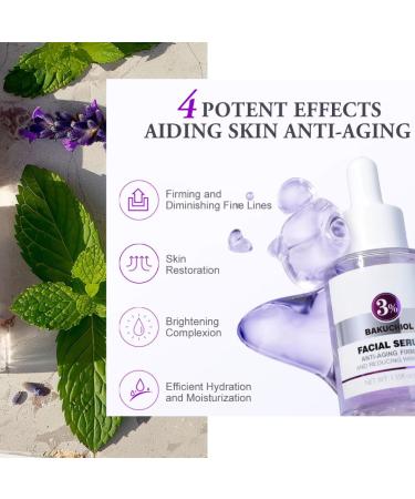 Bakuchiol Face Serum 100% Plant-Based Retinol Alternative | Anti-Aging Pore Refining Hydrating Serum for Fine Lines Wrinkles & Uneven Texture Vegan Organic Non-Greasy - Buy Online on GoSupps.com