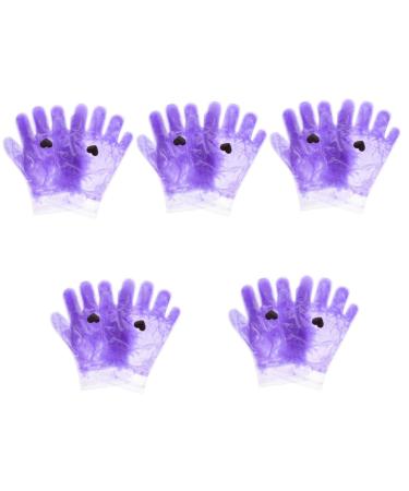 Beaupretty 5 Pairs Hand Wax Set Foot Wax Set Gel Spa Gloves Sheer Gloves Paraffin Hand Cover Paraffin Wax Film Nail Art Gel Moisturizing Gloves Wax Wrapping Cover Skin Care Beauty Wax