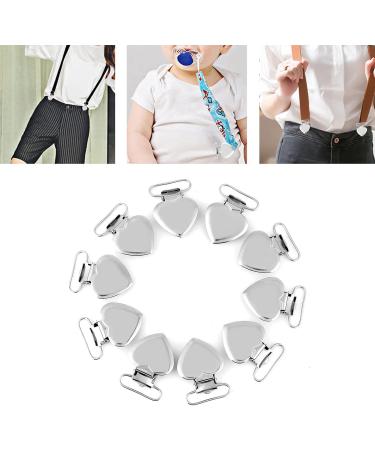 TEUOPIOE 10pcs Heart Shaped Metal Inserts - Pacifier Holder Clips for Home Crafts | International Shipping - Buy Online on GoSupps.com