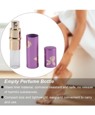 Verdant Touch Perfume Atomizer Portable Perfume Atomizer Spray Bottle 10ml Aluminum Cosmetic Container (Purple) - Buy Online on GoSupps.com