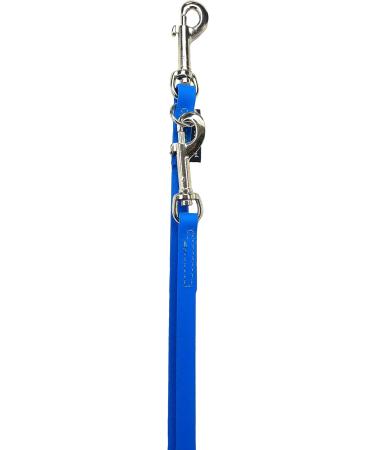 Biothane Dog Leash for Small & Large Dogs - Adjustable Lengths 2m to 5m - Light Blue Durable Silver Hook - Buy Online on GoSupps.com