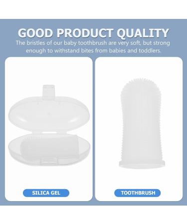 Healifty Finger Toothbrush for Infant Oral Care - 2Pcs White - Relieve Teething Discomfort & Gum Cleaning - Buy Online on GoSupps.com