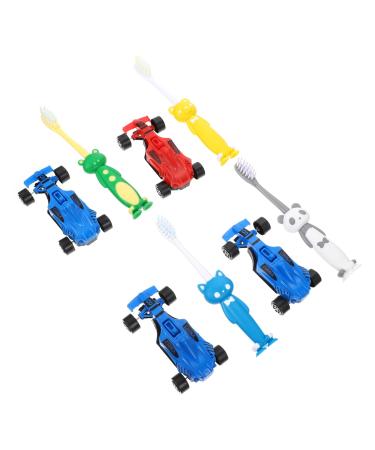 FOMIYES 4 Sets Children's Toothbrush Toy Suction Cup Toothbrush Suction Cup Toothbrush Soft Toothbrush Car Toys for Toothbrush with Suction Cup Plastic Soft Fur