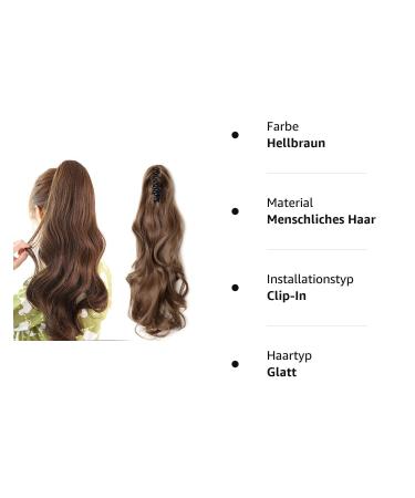 Clip-In Braid Hair Extension - Realistic Wavy Ponytail with Butterfly Clip - 18 Light Brown (45cm) - Affordable Hair Extensions - Buy Online on GoSupps.com