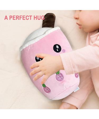 Anboor Bubble Tea Plush Pillow - Strawberry 25cm | Cute and Soft Stuffed Animal Toy for Kids | Perfect Gift for Baby and Children - Buy Online on GoSupps.com
