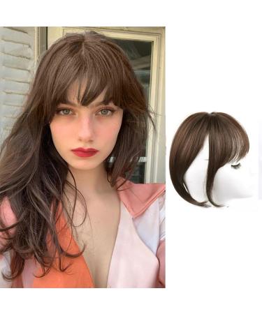 Clip in pony hair parts upper head Nice fringe hair part Synthetic fake bang hair part clip in bangs one piece with side fringe natural bangs with temple hair parts (430#black)