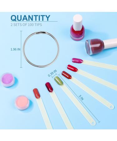 100PCS Transparent Nail Art Display Sticks - Natural Color Swatch for Gel Polish DIY Christmas Gift - Buy Online on GoSupps.com