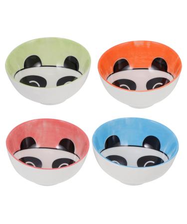 Hemoton 4pcs Ceramic Bowl Ramen Bowls Noodle Bowl with Chopsticks Creative Rice Bowl Appetizer Household
