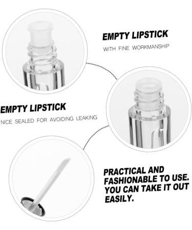 FOMIYES Highend 3ml Lip Gloss Tube Set 10pcs Silver Hollow Lipstick Containers Leakproof Fashionable for Travel - Buy Online on GoSupps.com