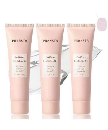 CLOUDEMO Purifying Exfoliating Gel Face and Body Exfoliating Scrub Gel Deep Cleansing Moisturizing Facial for All Skin Types (3 Pcs)