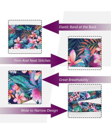 Garronmavis Cartoon Cats Headbands for Women & Men Jamaican Flag Elastic Headband Cute Cats Painting Soft Headbands Hawaii Plumeria Tropical Plants - Buy Online on GoSupps.com