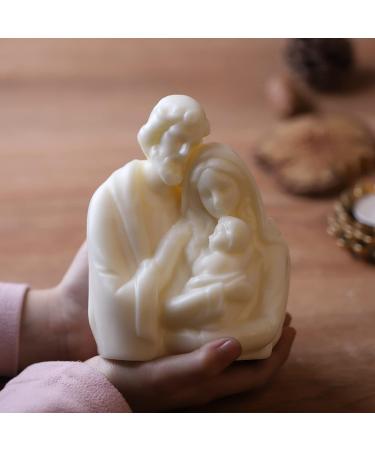 5 Inch Nativity Scene Silicone Resin Mold - Baby Jesus Family Sculpture & Candle Decoration Mold - Buy Online on GoSupps.com