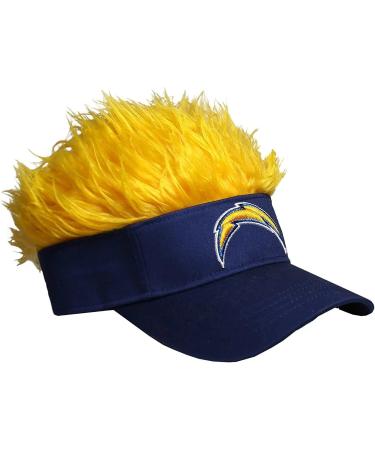 Reebok Fan Hair Visor Cap - NFL Velcro Golf Hat, One Size, Fandom Gear Los Angeles Chargers