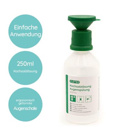 Buy 250ml Eye Rinsing Saline Solution - Sterile NACL 0.9% Eye Wash Flap & Shower for Safe Eye Flush - Buy Online on GoSupps.com