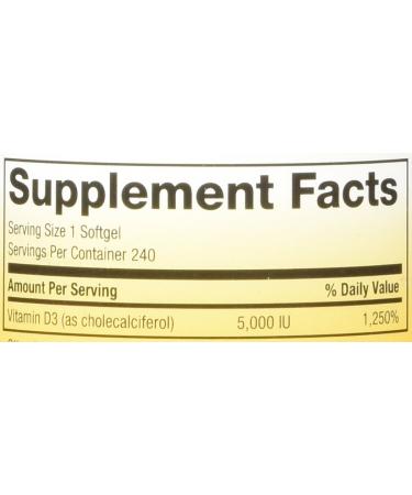 Nature's Way Vitamin D3 Max 125mcg - Supports Healthy Bones, Teeth & Immune Health - 240 Softgels - Buy Online on GoSupps.com