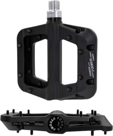 FOOKER MTB Pedals - Lightweight Nylon Fiber Bike Platform Pedals - Non-Slip 3 Bearing Design - Black 9/16 - Buy Online on GoSupps.com