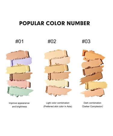 Color Correcting Concealer Palette - 6 Lightweight Contour Creams for Flawless Skin | Color 01 F0601 - International Shipping Available - Buy Online on GoSupps.com
