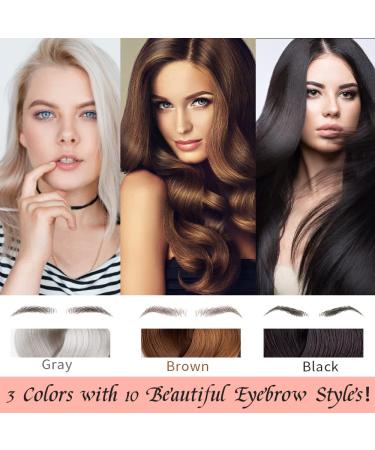 Eyebrow Tattoo Sticker Set - 84 Pairs, Waterproof, 4D Hair-Like, Peel Off, Natural Brown - 9 Sheets for Women, Men, Girls - Buy Online on GoSupps.com