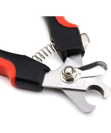 PSGS Professional Pet Dog Nail Clipper Cutter Stainless Steel Grooming Trimmer Scissors Clippers for Animals Cats with Lock 2 Sizes (Color : Black Size : 16cm) 16cm Black - Buy Online on GoSupps.com