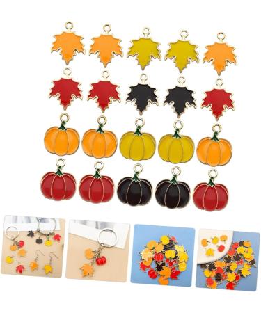 DIYEAH 32pcs Thanksgiving Pumpkin Head Pendant Bulk Charms Enamel Maple Leaf Charms Pumpkin Diy Jewelry Pendant Earrings Metal Charms for Jewelry Making Craft Supplies Bracelet Zinc Alloy - Buy Online on GoSupps.com