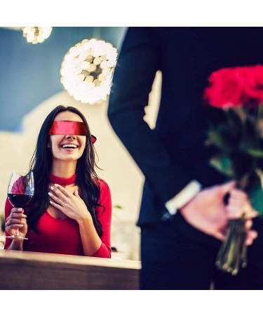 Soft Silk Satin Eye Mask Blindfold - Comfortable Adjustable Sleeping Masks (2pcs Red) for Travel & Shift Work - Buy Online on GoSupps.com