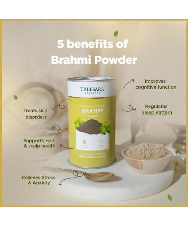  TREESARA TREESARA Organic Brahmi Powder 100% Natural Organic Brahmi (Bacopa) Monnieri Powder Non GMO No added Preservatives Superfood For Healthy Hair 3.5 Ounce - Buy Online on GoSupps.com