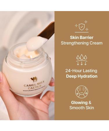 Camel Milk Cactus Moisturizing Repair Cream Anti Wrinkle Moisturizer Face Cream for Dry & Combination Skin Anti Aging Dark Spot Remover for Face Firms & Nourishes Fast-absorbing | 130g/4.586oz - Buy Online on GoSupps.com