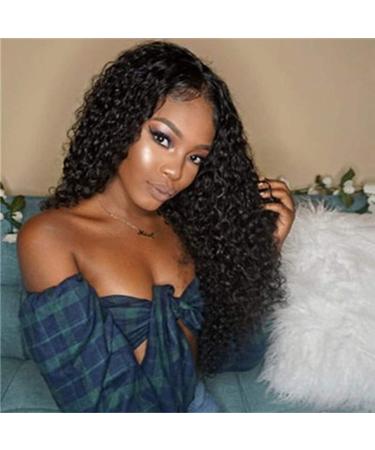 Gmuret 24 Inch Curly Lace Front Wig for Women - Real Black Hair Swiss Lace Natural Look - Buy Online on GoSupps.com