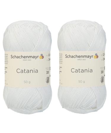   Set of 2 Skeins   SMC Catania Originals 100% Mercerized Cotton Yarn  Total 3.52 Oz. Each 1.76 Oz (50g) / 136 Yrds (125 m) Amigurumi Yarn Fine-Sport 2 (106 White) - Buy Online on GoSupps.com