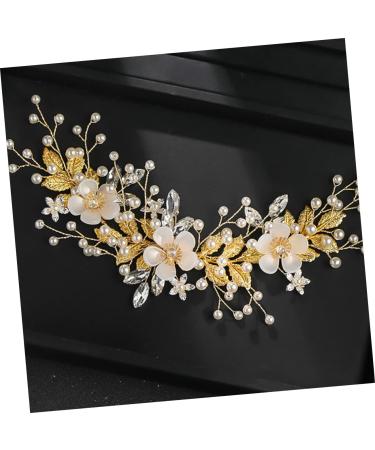 Housoutil Rhinestone Pearl Hair Comb Floral Hair Clip Hair Jewels for Women Floral Headpiece Wedding Hair Clips Rhinestone Headpiece for Women French Combs The Side Bride White Accessories - Buy Online on GoSupps.com