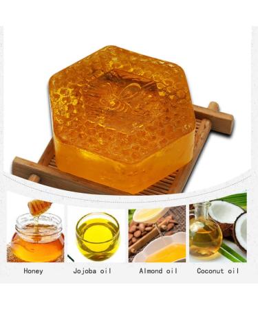 Juliesack Natural Handmade Honey Soap Bar 100g - Nourishes Dry Skin Treats Acne & Reduces Pores with Jojoba & Almond Oils - Buy Online on GoSupps.com