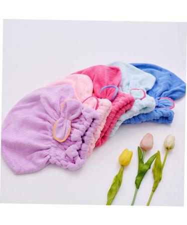 HAPINARY Elastic Shower Quick Dry Head Turbans Shower Cap for Microfiber Washcloth Turbans for Women Hair Ties Shower Head Towel Microfiber Hair Drying Cap Pink Women's Cute Hijab Pink medium - Buy Online on GoSupps.com