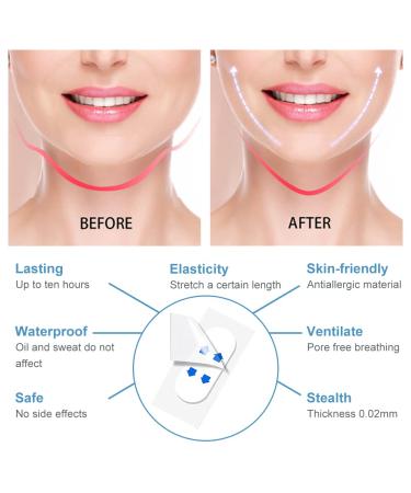 Facelifting Stickers - 120pcs Invisible Instant Face Lift Tape for Sagging Skin & Facial Folds | V-Shape Adhesive Lifting Solution - Buy Online on GoSupps.com