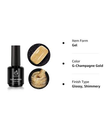 Beetles UV Nail Polish Set - 15ml Yellow Glitter & Champagne Gold Gel Polish for Stunning Nail Designs at Home - Buy Online on GoSupps.com