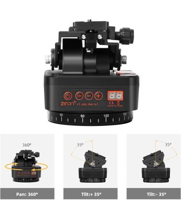 OlyCelotti Motorized Pan Tilt Camera Mount with Remote Control for DSLR Cameras & Smartphones | Lightweight Tripod Head (Under 2.2lb) with Phone Clip - Buy Online on GoSupps.com
