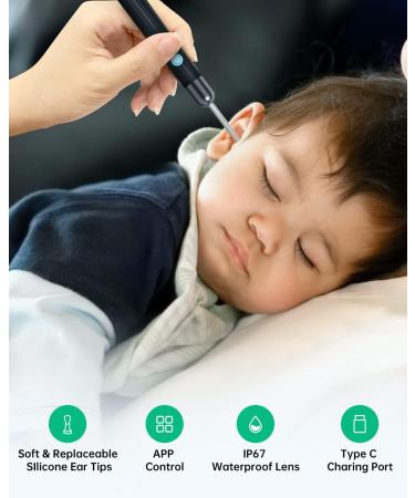 Ear Wax Removal Kit | Hpavxlr 1080P Wireless Ear Remover with Camera | 3.5mm Ear Endoscope WiFi Otoscope | App Control | 6 LEDs | IP67 Waterproof | for iOS Android Adults Kids Pets | X6-b - Buy Online on GoSupps.com