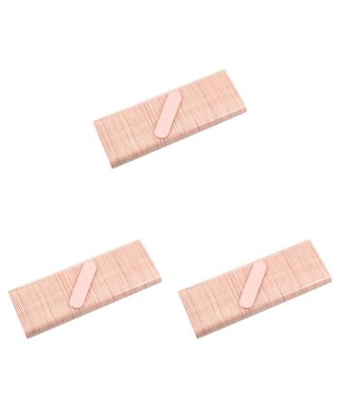YOXIER Cuticle Pusher Nail Cuticle Repair Grinding Tool Wear-resistant Nail Supplies Pink 3 Pcs