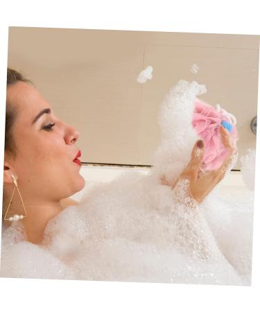 FRCOLOR Body Scrubber Set - 3pcs Ice Cream Bath Balls & Puff for Spa-Quality Cleansing | Perfect Loofah Cleaner & Bathing Sponge for All Skin Types - Buy Online on GoSupps.com