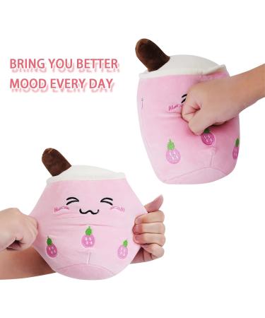 Anboor Bubble Tea Plush Pillow - Apple+Strawberry Flavor 25cm - Cute Soft Toy Stuffed Animal Gift for Kids - Buy Online on GoSupps.com