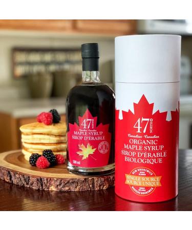 47 North Pure Real Organic Maple Syrup | 500ml Gift Box | Premium Grade A Amber Rich Taste and Velvety Smooth Texture | Perfect Canadian Gift for Holidays Christmas Birthdays - Buy Online on GoSupps.com